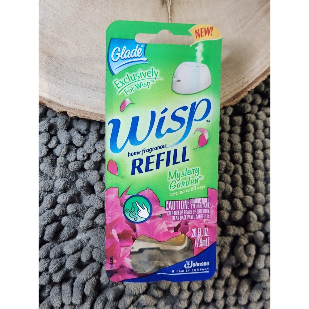 Glade WISP Home Fragrancer Refill Mystery Garden .26 oz 2004 NEW SEALED
